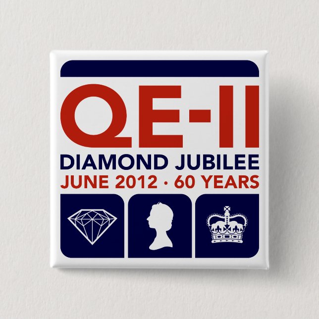 Diamond Jubilee Commemorative Button (Front)
