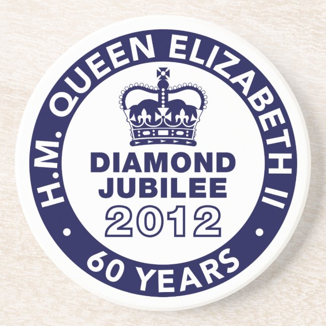 Diamond Jubilee Commemorative Mug Coasters (Front)