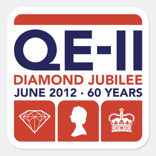 Diamond Jubilee Commemorative Stickers (Front)