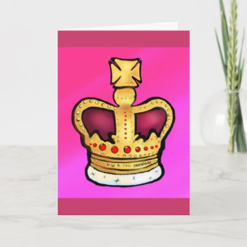 Diamond Jubilee Crown Gorgeous Drawing Card by FabSpark at Zazzle