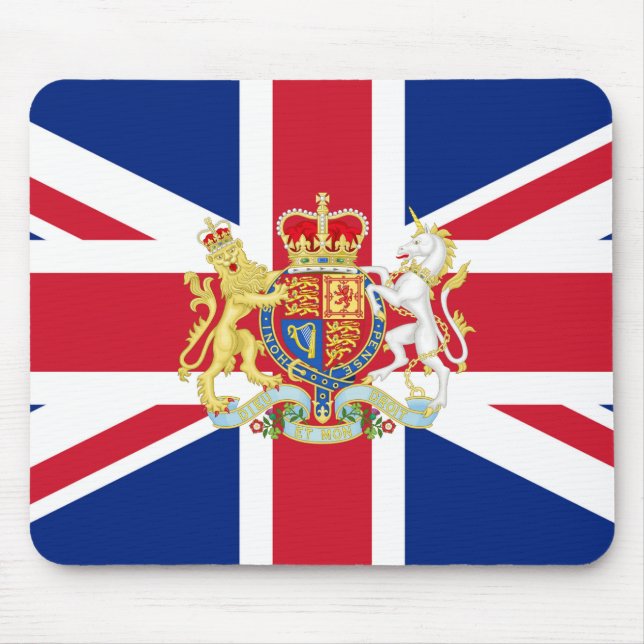 Diamond Jubilee Union Flag and Royal Crest Mouse Pad (Front)