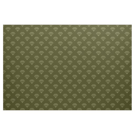 Diamond - Khaki on Dark Olive Fabric