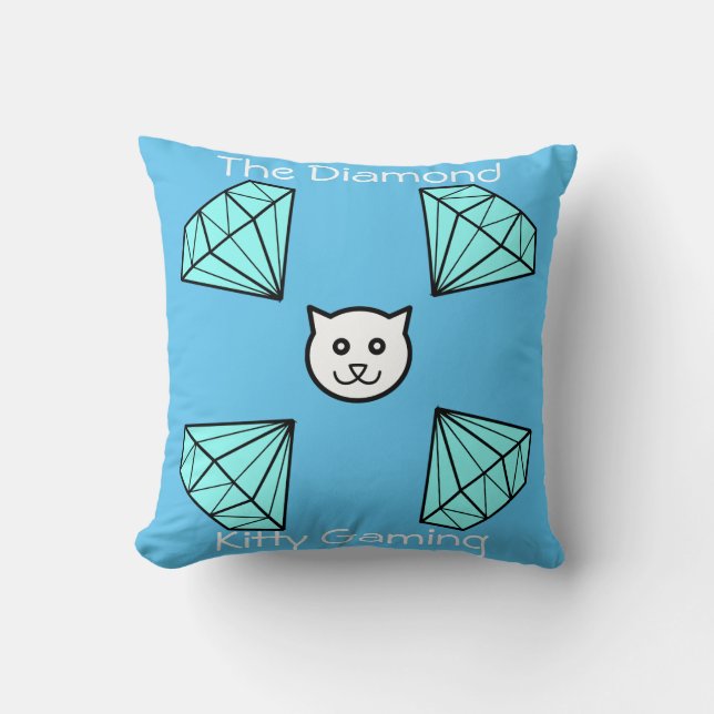 Diamond Kitty Gaming Pillow (Front)