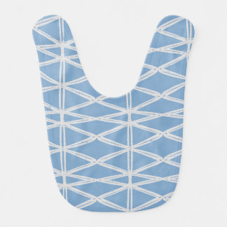 Diamond Lattice contemporary modern triangle blue Baby Bib