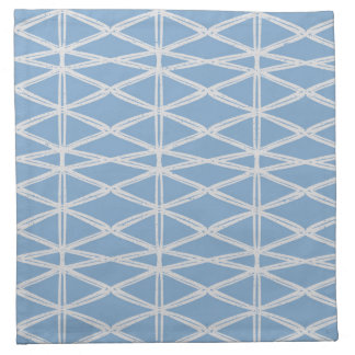 Diamond Lattice contemporary modern triangle blue Cloth Napkin