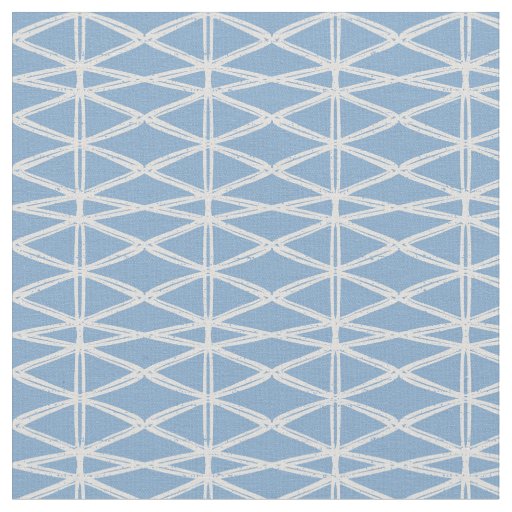 Diamond Lattice contemporary modern triangle blue Fabric