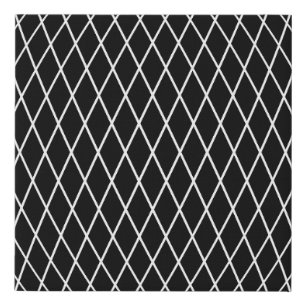 Diamond lattice geometric texture. faux canvas print