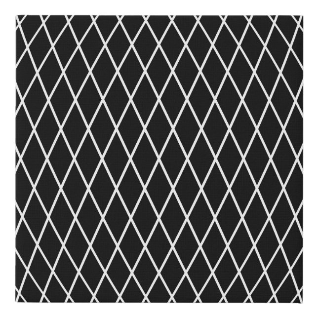 Diamond lattice geometric texture. faux canvas print (Front)