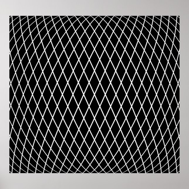 Diamond lattice geometric texture. poster (Front)