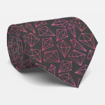 Diamond Life Black and Red Pattern Tie