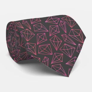 Diamond Life Black and Red Pattern Tie