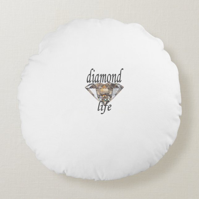 Diamond Life Round Pillow (Front)