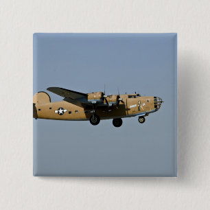 Diamond Lil B-24 Bomber, landing at Oshkosh, Button