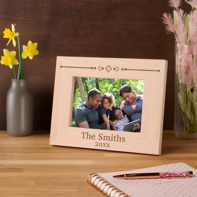 Diamond Line Family Name and Date Engraved Frames (Creator Uploaded)