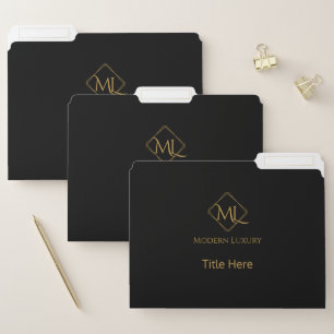 Diamond Logo Black & Gold File Folder
