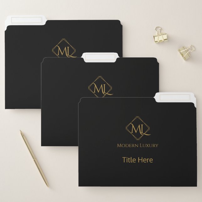 Diamond Logo | Black & Gold File Folder (Set)