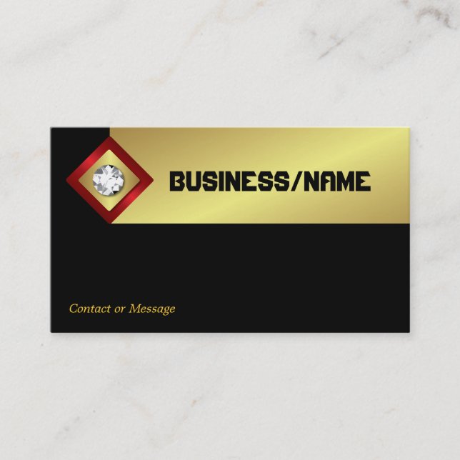Diamond Logo Business CardGold Card (Front)