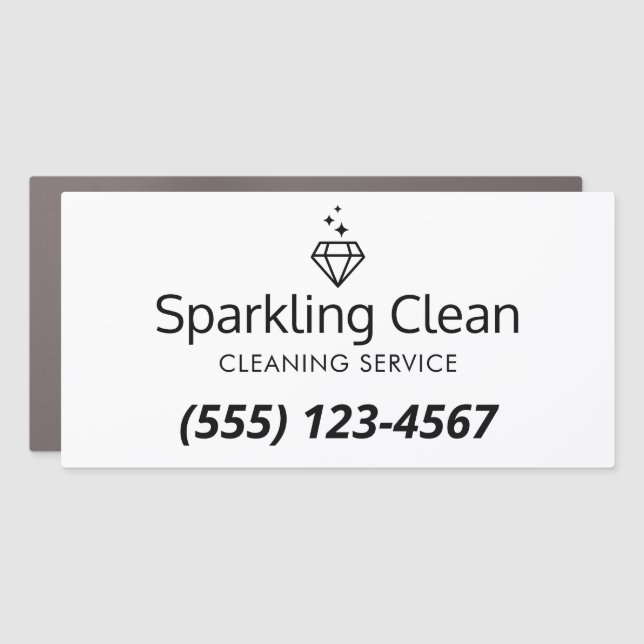 Diamond Logo House Cleaning Service  Car Magnet (Front)