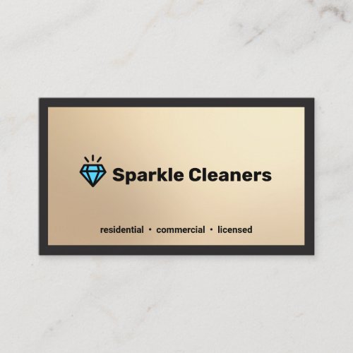 Diamond Logo Housekeeping Service Business Card