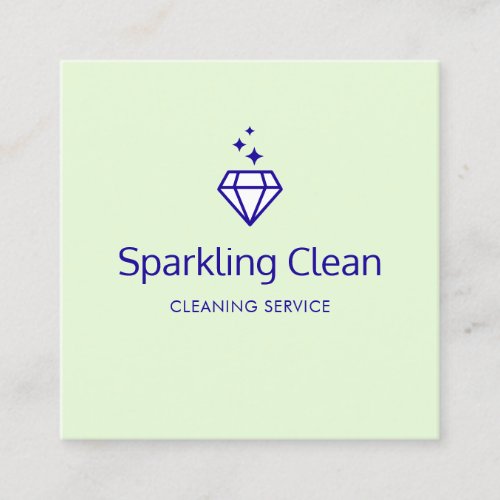 Diamond Logo Housekeeping Service Square Business Card