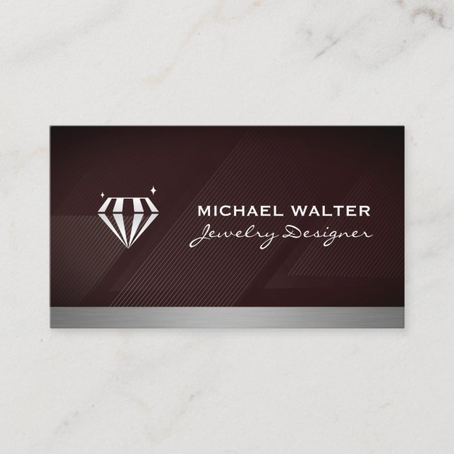 Diamond Logo | Jewelry Store Business Card (Front)