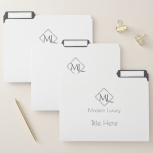 Diamond Logo White File Folder
