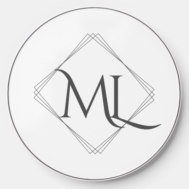 Diamond Logo | White Wireless Charger (Front)