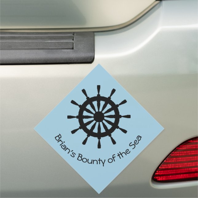 Diamond Magnet - Black Helm with Ship Name (In Situ)