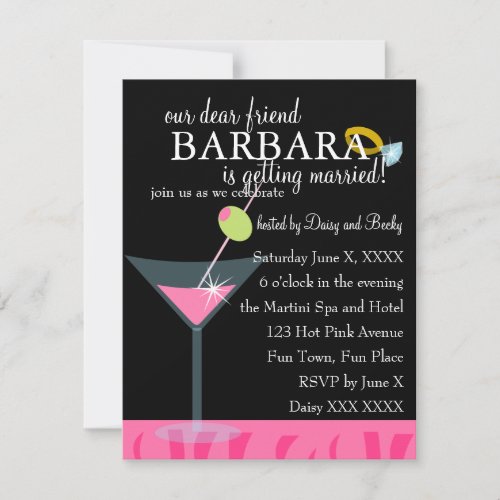 Diamond Martini Invitation