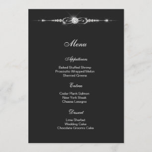 Diamond Menu Card