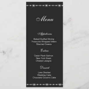 Diamond Menu Card