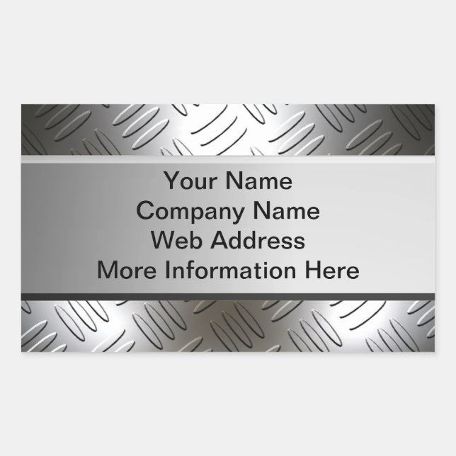 Diamond Metal Look Plate Stickers (Front)