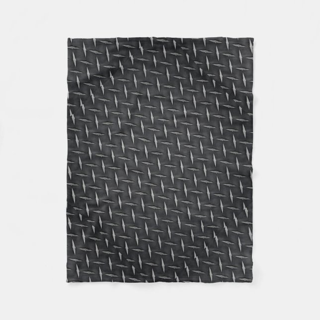 Diamond Metal Plate Fleece Blanket (Front)