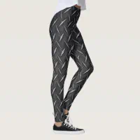 Steampunk Brown Black Stripes Leggings, Zazzle