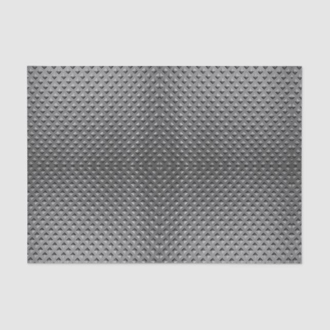 Diamond Metal Plate - Silver Tissue Paper (Front)