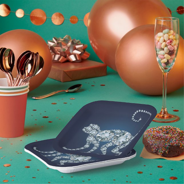 Diamond Monkey Paper Plates (Creator Uploaded)