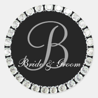 Diamond monogram B customizable seal