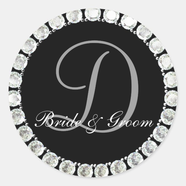 Diamond monogram D customizable seal (Front)