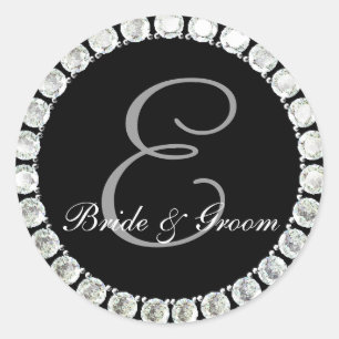 Diamond monogram E customizable seal