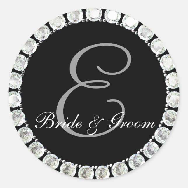 Diamond monogram E customizable seal (Front)