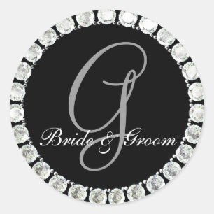 Diamond monogram G customizable seal