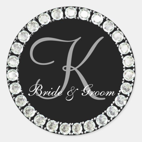 Diamond monogram K customizable seal