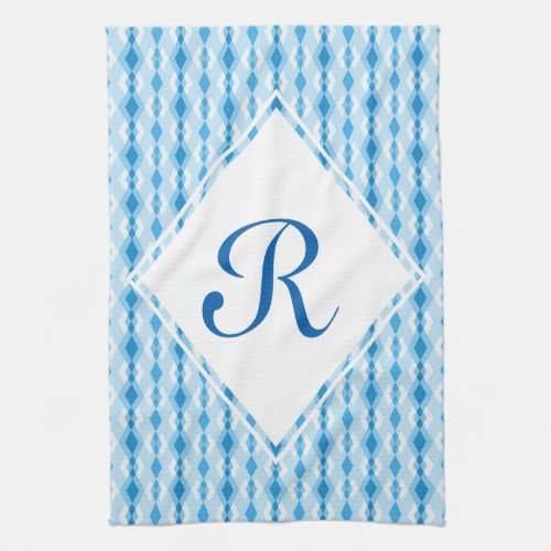 Diamond Monogram Kitchen Towel