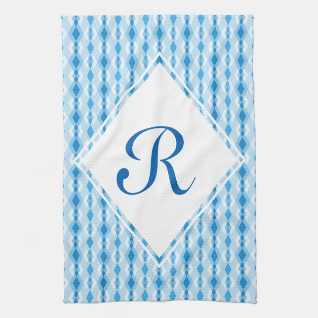 Diamond Monogram Kitchen Towel (Vertical)