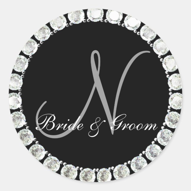 Diamond monogram N customizable seal (Front)