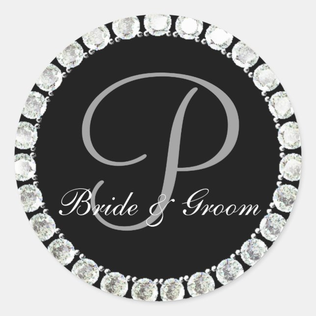 Diamond monogram P customizable seal (Front)