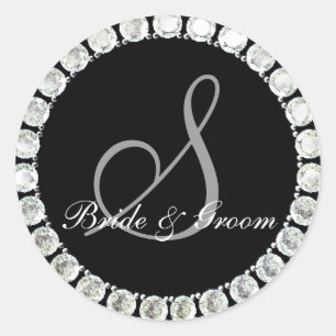 Diamond monogram S customizable seal