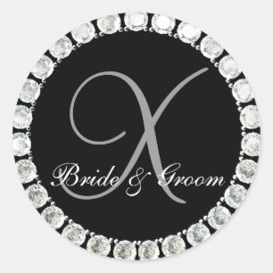 Diamond monogram X customizable seal