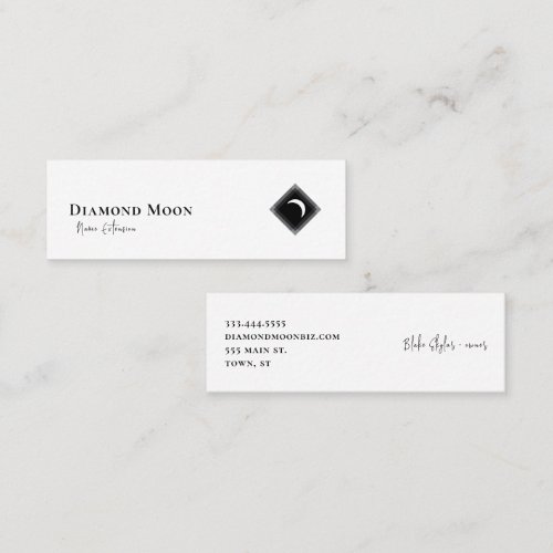 Diamond Moon Logo | Modern Minimalist Mini Business Card