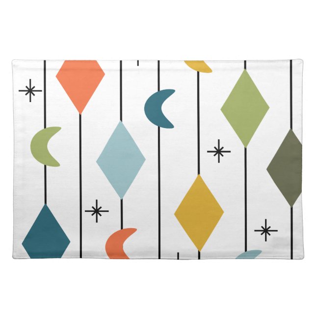 Diamond Moons  Cloth Placemat (Front)